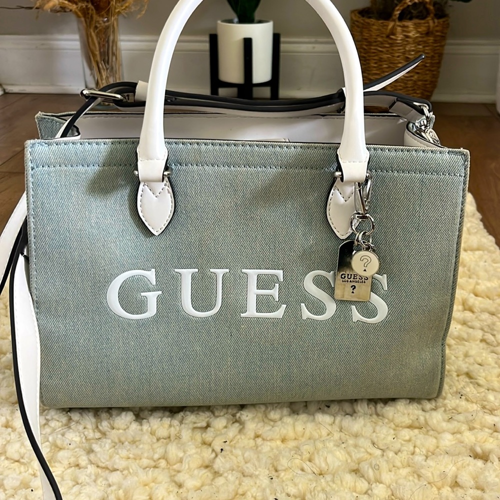 Light blue denim Guess bag